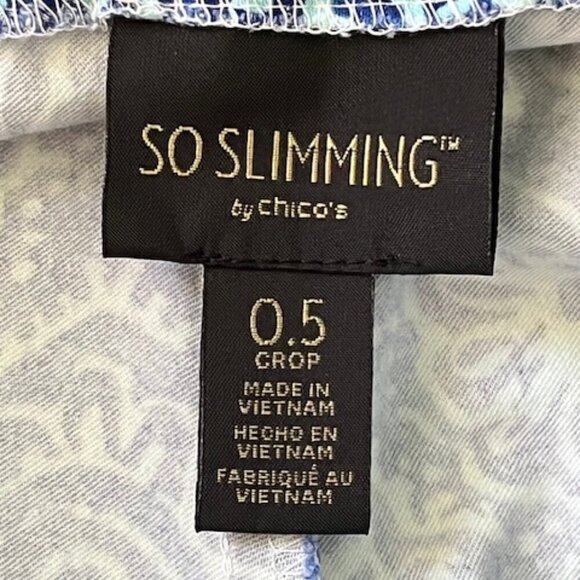 Chico's Women's So Slimming Brigitte Cool Marine Crop Pants Size 0.5 or 6 NWOT - Picture 8 of 8
